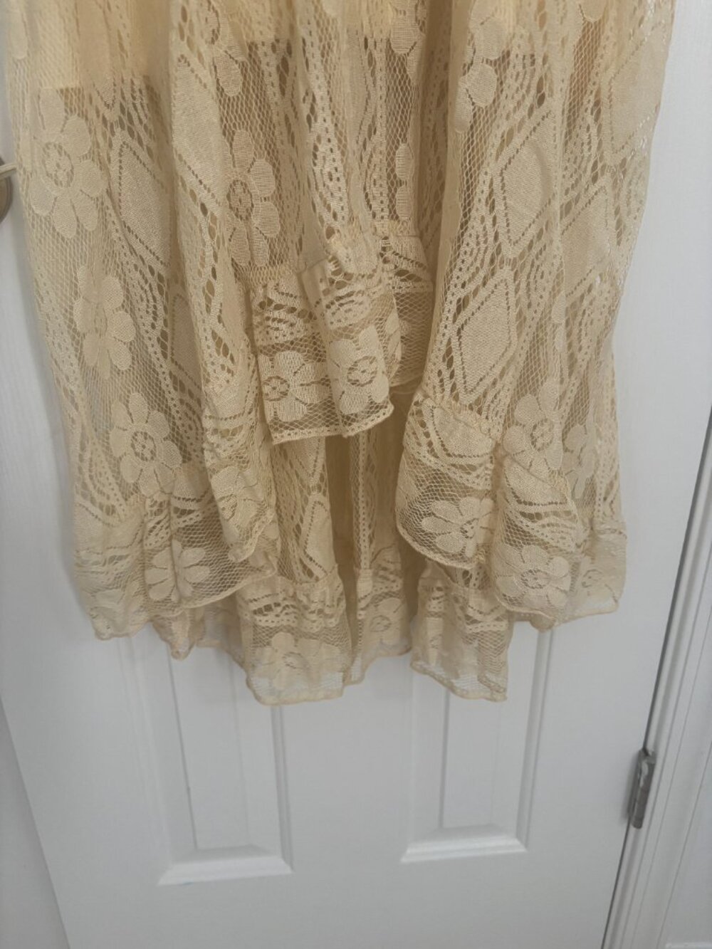 Cupshe Maxi Sundress - Yellow Lace with Boho Crochet Tassel - Picture 3 of 5